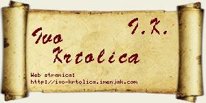 Ivo Krtolica vizit kartica